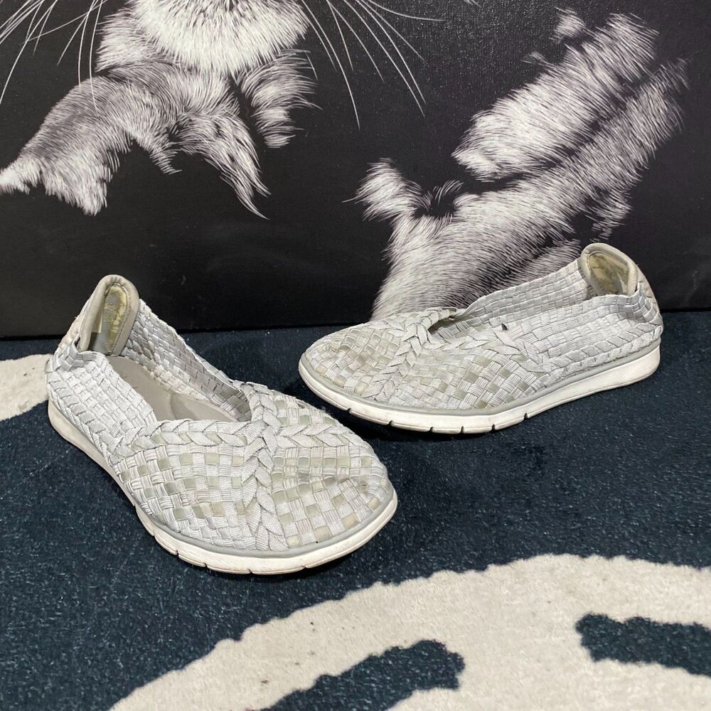Skechers Pureflex Prima 30950R-GRY Ballet Flat Womens 8.5 Gray Woven Memory Foam